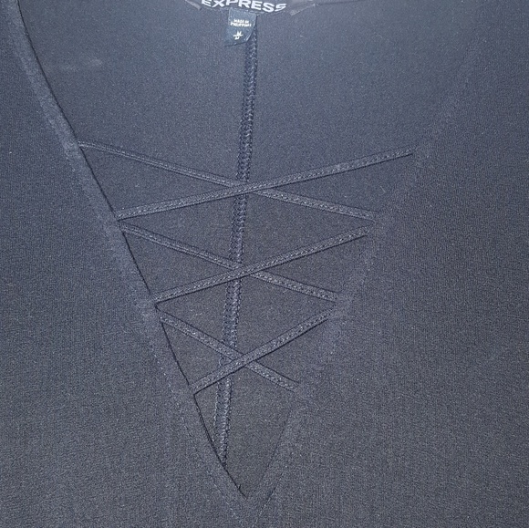 💖💋EXPRESS BLACK FRONT LACE dress,new! - Picture 3 of 5